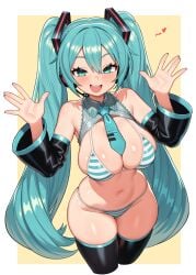hatsune miku from vocaloid by moursho