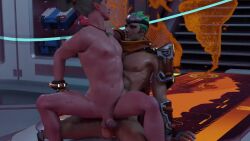 2boys 3d 3d_animated 3d_animation abs anal anal_sex animated animation bun erect erect_cock erect_dick erect_penis erection gay genji genji_shimada hairbun looking_at_partner loop lubed_penis male/male manbun naked naked_male necklace nude nude_male overwatch overwatch_2 penetration public public_place seated shiny_body shiny_chest shiny_cock shiny_dick shiny_pecs shiny_penis sinfuleden_3d six_pack tagme twink video wuyang yaoi