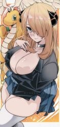 cynthia (pokemon) from game freak by omochi db