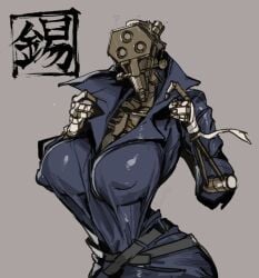 female female_only humanoid_robot juerucj jumpsuit kenshi nipples_visible_through_clothing robot robot_girl solo solo_female