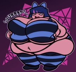 bbw female female overweight overweight_female panty_&_stocking_with_garterbelt squishypsycho stocking_anarchy
