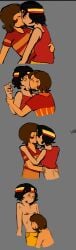 1boy 2boys artist_name clothing comic flipline_studios gay kissing male/male mitch_(papa_louie) nude nude_male papa_louie pectorals yaoiclitoris