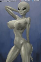 grey alien fan art