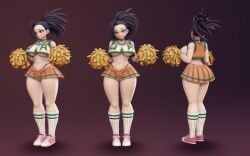 1girls 3d big_breasts breasts clothed clothing female female_focus female_only full_body looking_at_viewer momo_yaoyorozu my_hero_academia smooth_skin solo solo_female tagme the-great-pipmax thick_thighs thighs