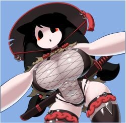 1girls all_fours ass breasts female female_focus female_only from_below hips huge_breasts kunai kunoichi large_ass large_breasts leaning_forward mario_(series) memoji minus8 ninji_(mario) nintendo open_mouth stomach super_mario_bros. swimsuit sword thick_thighs thighs wide_hips