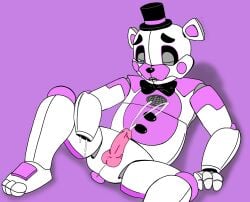 2d animatronic cum cumshot dick fenthefox five_nights_at_freddy's five_nights_at_freddy's:_sister_location fnaf funtime_freddy_(fnafsl) robot simple_background