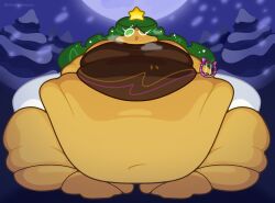 1girls belly blob carol_cookie cookie_run female green_hair huge_belly lifelinelemons obese obese_female