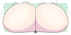 ass_expansion blush colossal_ass enjoying expansion inflation puffster3 sanae_kochiya slosh sloshing_butt touhou