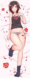 1girls battle_gloves female red_hair ruby_rose rwby silver_eyes