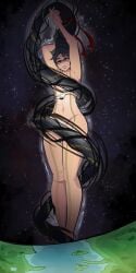 bayonetta black_hair giant giantess space