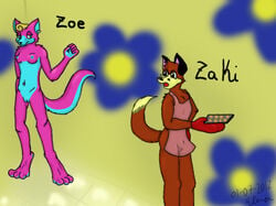 anthro apron boobytrapzap canine cookie fox fur furry nude pussy sparkledog tail zaki zoe