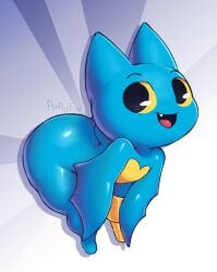 1girls 2020s 2025 absurd_res adorabat anthro anthro_female anthro_only anthro_solo ass bat bat_girl bent_over big_ass big_butt black_eyes blue_body cartoon_network cub digital_media_(artwork) eyebrows female female_cub female_only fur furry furry_female furry_only hi_res huge_ass mammal mao_mao:_heroes_of_pure_heart nude open_mouth pegleg purpbatboi solo solo_anthro solo_female url wings yellow_sclera young young_anthro young_female