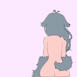@_@ animal_ears animated artist_request ass bite_mark bite_mark_on_breast breasts cat_ears cat_girl ears_down female from_behind highres indie_virtual_youtuber looking_back menace_mamaki non-web_source nude sitting solo source_request virtual_youtuber