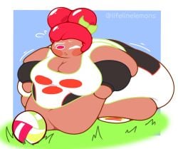 1girls bbw cherry_ball_cookie cookie_run cookie_run_ovenbreak female lifelinelemons overweight overweight_female volleyball weight_gain