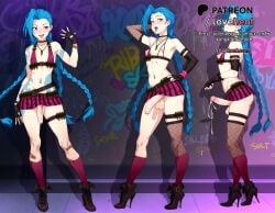 1girls _long_hair ai_generated ankle_boots arcane arm_tattoo asymmetrical_legwear balls bandaid bandaid_on_knee bandaid_on_leg bare_shoulders belt bikini bikini_top_only black_gloves blue_eyes blue_hair blue_nails blush boots braid breasts brown_footwear choker cum dark_penis erection female fingerless_gloves fishnet_thighhighs fishnets flaccid flat_chest foreskin full_body futanari gloves half-erect hand_on_own_hip high_heel_boots high_heels huge_cock intersex jewelry jinx_(arcane) jinx_(league_of_legends) kneehighs large_penis league_of_legends leg_tattoo long_hair looking_at_viewer lovehent microskirt miniskirt multiple_views nail_polish navel navel_piercing necklace nipple_bar nipple_piercing nipples open_mouth penis piercing single_kneehigh single_sock single_thighhigh skirt small_breasts smile socks standing stomach stomach_tattoo striped_clothes swimsuit tattoo teeth testicles thigh_strap thighhighs tight_foreskin tongue tongue_out tongue_piercing twin_braids twintails uncensored uncircumcised uneven_legwear upper_teeth_only veins veiny_penis