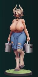 1girls 3d big_breasts breasts cathyl_(monster_musume) clothed clothing female female_focus female_only full_body looking_at_viewer minotaur monster_musume_no_iru_nichijou smooth_skin solo solo_female tagme the-great-pipmax thick_thighs thighs