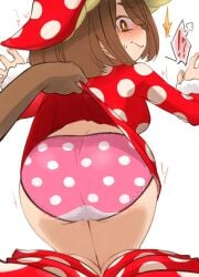 embarrassed komori_kinoko my_hero_academia panties shy skirt_lift skirt_up upskirt