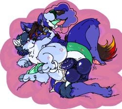 absurd_res alpha_channel anal anal_sex animal_genitalia animal_penis anthro ass balls big_balls big_penis big_tail blue_body blue_fur bodily_fluids canid canine canis cum cum_in_ass cum_inside dante_kurutta_(character) deer digital_media_(artwork) dragon dragon_tail duo equine_genitalia equine_penis erection eye_contact fingers fur genital_fluids genitals green_tail hi_res hoof_hands hooved_fingers hooved_plantigrade hooved_toes hooves horn huge_balls huge_cock hybrid kissing looking_at_another male male/male male_penetrated male_penetrating male_penetrating_male mammal matthew_(mattydoro) mattydoro musk musk_clouds mythological_creature mythological_scalie mythology penetration penis plantigrade scalie sex simple_background size_difference slightly_chubby smile smug_face stomach_bulge tail tongue wolf