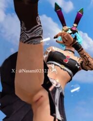 free_fire legs_up pussy ritz_nasami_ sexy skirt