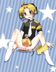 blush censored food headphones male male_focus necktie non-web_source penis skinny socks suiga_sora tagme toony underwear utau white_socks