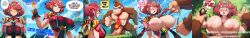 ai_generated big_breasts caption comic comic_page defeated defeated_heroine donkey_kong english_text forced_paizuri huge_breasts huge_cock netorare oppaiainetorare pinned_down pyra pyra_(xenoblade) super_mario_bros. text torn_clothes