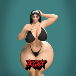 kazama jun from tekken by tkgbxard3d