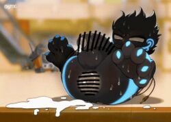 animated anthro bodily_fluids censored cum cum_inside ejaculation genital_fluids male male/male maplestory nexon solo spirit_of_rock yrac