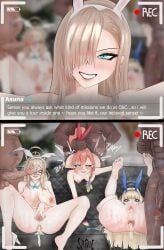 ahe_gao akane_(blue_archive) akane_(bunny)_(blue_archive) asuna_(blue_archive) asuna_(bunny)_(blue_archive) bangs_over_one_eye before_and_after big_breasts big_penis blonde_hair blue_archive blue_eyes brown_eyes bunny_ears bunnysuit cleaning_&_clearing_(blue_archive) condom cum cum_in_ass cum_in_pussy cum_inside cum_leaking cum_leaking_out_of_anus cum_leaking_out_of_pussy cum_on_face dark-skinned_male doggy_style feet feet_up glasses group group_sex halo kiss_mark legs_up long_hair multiple_boys multiple_girls neru_(blue_archive) neru_(bunny)_(blue_archive) orange_hair orgy pale-skinned_female pale_skin penis pussy_spreading recording red_eyes rolling_eyes slipvic small_breasts sofa toki_(blue_archive) toki_(bunny)_(blue_archive) veiny_penis