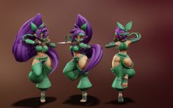 1girls 3d big_breasts breasts clothed clothing female female_focus female_only full_body looking_at_viewer shantae shantae_(character) smooth_skin solo solo_female tagme the-great-pipmax thick_thighs thighs