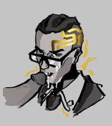 chamber_(valorant) cum cum_on_face glasses male_only sachitsu sucking sucking_penis valorant
