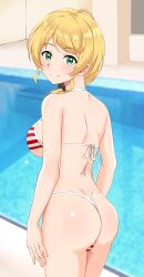 1girls adult adult_female ass ass_cleavage back backboob bare_arms bare_ass bare_back bare_butt bare_calves bare_chest bare_hands bare_hips bare_knees bare_legs bare_shoulders bare_skin bare_soles bare_thighs bare_toes barefoot big_breasts bikini bikini_bottom bikini_only bikini_top black_hair_ribbon black_hair_tie black_ribbon blonde_eyebrows blonde_female blonde_hair blonde_hair_female blurred_background blurry_background breasts busty busty_female busty_girl butt_crack closed_mouth_smile commission commission_art curvaceous curvaceous_body curvaceous_female curvaceous_figure curvaceous_hips curvy curvy_ass curvy_body curvy_female curvy_figure curvy_hips digital digital_art digital_drawing digital_drawing_(artwork) digital_media digital_media_(artwork) dimples_of_venus elbows ellen_baker exposed_arms exposed_ass exposed_back exposed_butt exposed_chest exposed_hips exposed_legs exposed_shoulders exposed_skin exposed_thighs exposed_toeslooking_back eyebrows_visible_through_hair female female_focus female_only fingernails fingers green_eyes green_eyes_female hair_ribbon hair_tie halterneck high_resolution highres hourglass_figure indoor indoor_nudity indoors kiniro_tofu large_boobs large_breasts lean_figure long_hair looking_at_viewer looking_back looking_back_at_viewer mature mature_female median_furrow narrow_waist new_horizon plump_breasts ponytail ribbon shiny_ass shiny_butt shiny_hair shiny_skin shoulders side_ponytail sideboob slender_body slender_waist slim_waist smile smiley_face smiling smiling_at_viewer smirk solo standing string_bikini swimsuit swimwear thick_ass thick_butt thick_thighs thighs thong_bikini upper_body wide_hips yellow_eyebrows yellow_hair yellow_hair_female