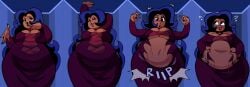 1girls bbw chubby chubby_female comic dark-skinned_female dark_skin female ok_k.o.!_let's_be_heroes snap superspoe vampire weight_gain wilhamena