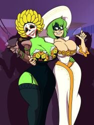 (pvz) 1girls agal1502 anthro anthrofied ass breasts female flora_fauna green_shadow_(pvz) peashooter_(pvz) plant plant_girl plant_humanoid plantie plants_vs._zombies plants_vs_zombies popcap_games rose_(pvz)