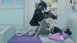 3d 3d_animation animated anthro anthro_on_human camille_(fortnite) female fortnite fortnite:_battle_royale furry furry_on_human human lesbian_couple lesbian_sex loop looping_animation meow_skulls_(fortnite) moaning sound tagme video willsmiththeslappers yuri