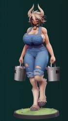 1girls 3d big_breasts breasts cathyl_(monster_musume) clothed clothing female female_focus female_only full_body looking_at_viewer minotaur monster_musume_no_iru_nichijou smooth_skin solo solo_female tagme the-great-pipmax thick_thighs thighs