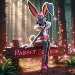 ai_generated bow bugs_bunny crossdressing high_heels lingerie looney_tunes mtf_transformation rule_63