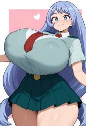 ai_generated blue_hair hadou_nejire large_breasts long_hair my_hero_academia nejire_hado school_uniform schoolgirl