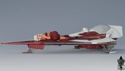 ahsoka_tano alien astromech_droid boots clone_wars dc15-a female female_only gloves jedi jedi_padawan laying_down looking_at_viewer orange_body orange_skin pinup pinup_(style) pinup_pose pinupgirl simple_background skirt solo_female spaceship star_wars togruta tubetop