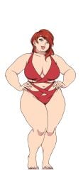 ichan01 plus_size red_hair sneedham ssbbw swimsuit