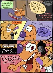 angry_beavers beaver canine catdog catdog_(series) comic crossover ear_penetration english_text feline furry gay johnofe just_furiends male male_only nickelodeon no_humans norbert rodent sex_toy text