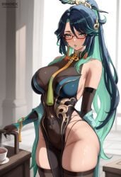 ai_generated genshin_impact large_breasts thick_thighs wide_hips xianyun_(genshin_impact)