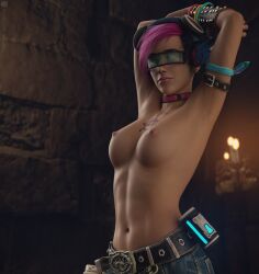 3d female human missally quake quake_champions slash_(quake) topless video_games