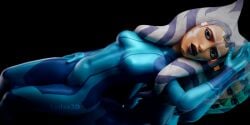 1girls 2024 3d accurate_art_style ahsoka_tano airress3d_(3d-modeller) alien alien_girl alien_humanoid blender blue_eyes bodysuit breasts clone_wars cosplay face_markings facial_markings female female_focus female_only hi_res highres latex latex_suit laying_down laying_on_back lekku lekku_(anatomy) looking_at_viewer lucasfilm lydaz medium_breasts metroid nintendo official_style on_back on_floor orange_body orange_skin samus_aran_(cosplay) simple_background skinny solo solo_focus star_wars the_clone_wars:_season_seven tight_bodysuit togruta watermark