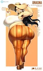 1girls armpit_hair big_ass dialogue drasna_(pokemon) fat_ass forbidden_pants hairy_pussy huge_ass huge_breasts long_hair m_jr_art milf older_female pokemon pubic_hair pubic_hair_peek thick_ass thick_thighs voluptuous voluptuous_female womb_tattoo