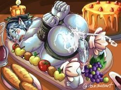 1boy 2023 apple ass balls barley_lightfoot big_ass bondage bread cake candle disney erection food food_play gay grapes holidays itsminosart male male_only onward_(2020) penis pixar solo strawberry thanksgiving tomato veiny_penis yaoi