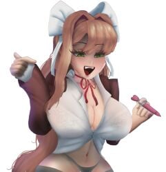 monika (doki doki literature club) from doki doki literature club