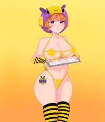 1girls bea_(brawl_stars) big_ass big_breasts bikini bikini_top brawl_stars honey micro_bikini sexy_pose solo_female