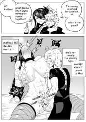 1boy 1girls 5_fingers accessory aether_(genshin_impact) age_difference arm_around_another arm_around_neck arm_around_partner arms beidou_(genshin_impact) big_breasts bigger_female bite biting black_and_white blush blush_lines blushing_face blushing_female blushing_lines blushing_male boob_grab boobs_out bottomless bottomless_female bottomless_human breast_suck breast_sucking breasts breasts_out clothed clothed_female clothed_female_clothed_male clothed_male clothed_male_clothed_female clothed_sex clothed_to_bottomless clothed_to_partially_clothed clothes clothing cum cumming cumming_from_fingering dark-haired_female dark_hair dark_hair_female dialog dialogue dialogue_box dialogue_bubble dialogue_speech_bubble drawing english english_commentary english_dialogue english_language english_subtitles english_text erect_nipple erect_nipples eye_patch eyeless eyeless_character eyeless_dude eyeless_face eyeless_male eyepatch eyes eyes_open female female/male female_cum female_human female_on_male female_orgasm female_with_male fingering fingering_partner fingering_pussy fingers fingers_in_pussy fingers_on_breast fully_clothed fully_clothed_female fully_clothed_human fully_clothed_male functionally_naked functionally_nude functionally_nude_female genshin_impact grabbing grabbing_another's_boob grabbing_another's_breast grabbing_another's_tit grabbing_boob grabbing_breast grabbing_tit hair hair_accessory hair_ornament hand_on_another's_boob hand_on_another's_breast hand_on_another's_tit hand_on_boob hand_on_breast hand_on_tit hands heart heart_symbol height_difference holding holding_another hoyoverse huge_boobs huge_breasts human human_female human_on_male large_boobs large_breasts large_tits larger_female larger_female_smaller_male legs legs_open long-haired_female long-haired_male long_hair long_hair_female long_hair_male long_haired looking_at_another looking_at_partner looking_forward looking_pleasured looking_up male male/female male_on_female male_on_human male_with_female masturbating_other mihoyo monochrome mouth muscular muscular_female nipple_bite nipple_biting nipple_in_mouth nipple_suck nipple_sucking nipples no_color no_colour nwoidn older older_female older_female_and_younger_male one_eye_covered open_eyes open_legs open_mouth orgasm orgasm_from_fingering ornament partially_clothed partially_clothed_female partially_clothed_human partially_clothed_sex pleasure_face pleasured_face pleasured_female pointing pointing_up pussy pussy_fingering question question_mark sex shorter_male shorter_male/taller_female sitting sitting_down smaller_male smaller_male_larger_female squirt squirting squirting_from_fingering squirting_orgasm standing straight sucking sucking_boob sucking_nipple sucking_tit sweat sweat_on_body sweat_on_breast sweat_on_breasts sweat_on_face sweat_on_thighs sweaty sweaty_body sweaty_breasts sweaty_butt sweaty_legs sweaty_thighs taller taller_female taller_girl taller_woman text text_box text_bubble thick thighs tit_grab tit_sucking vagina younger_male