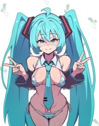 hatsune miku from vocaloid by bebatch