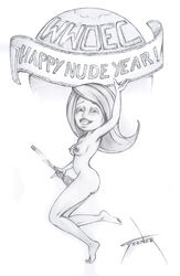 disney female female_only human kim_possible kimberly_ann_possible monochrome nipples solo tagme tooner